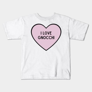 I Love Gnocchi Heart Shape Kids T-Shirt